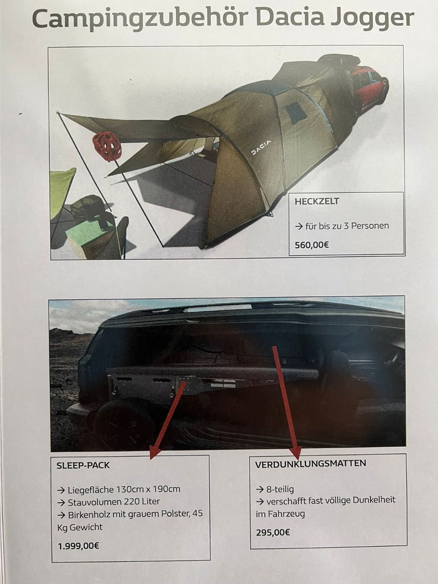 Fahrzeugabbildung Dacia Jogger Extreme+ Tce 110 Zelt und Bett Sleep Pack